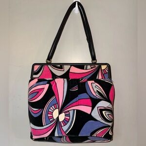Vintage Empress Velvet Multicolor Patterned Women's Handbag Purse